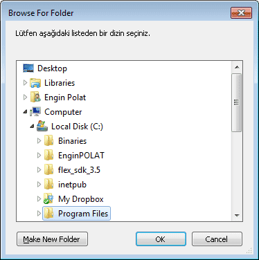 CSharp Browse Folder Dialog