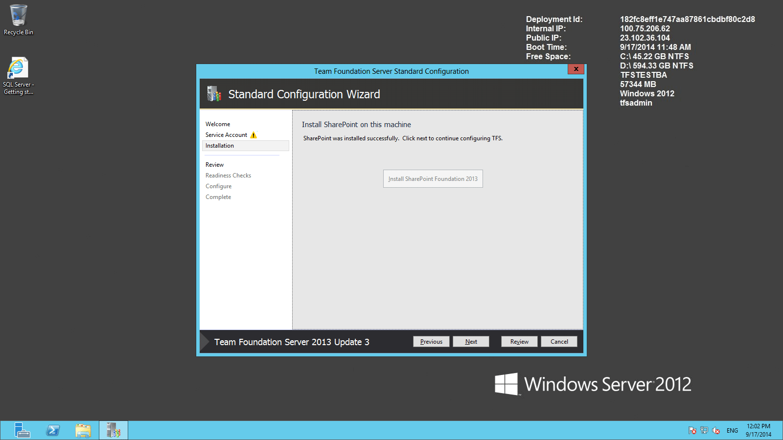 TFS Server 2013 Kurulum - 16