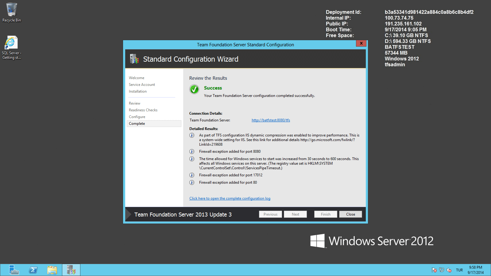 TFS Server 2013 Kurulum - 22
