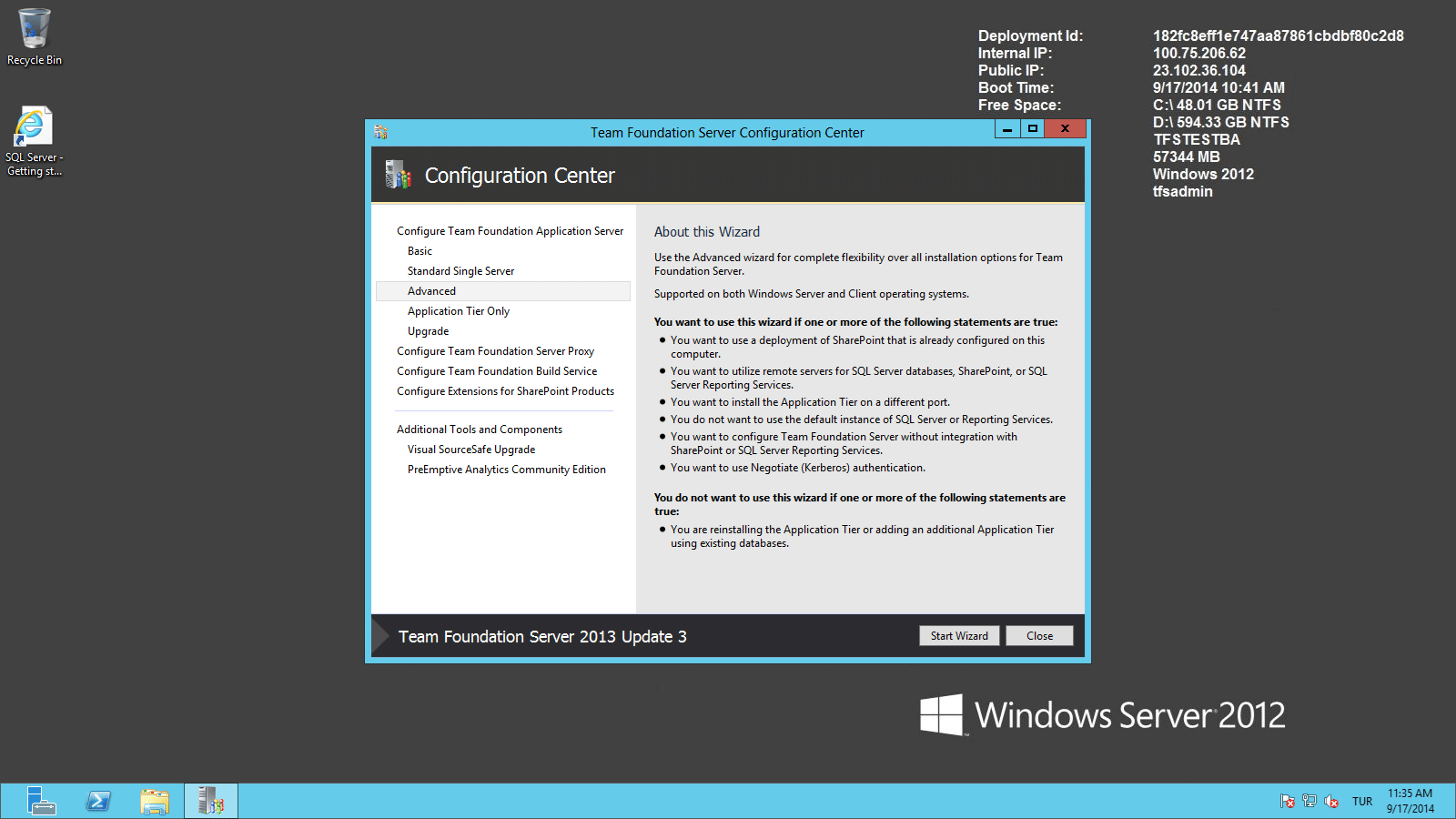 TFS Server 2013 Kurulum - 4