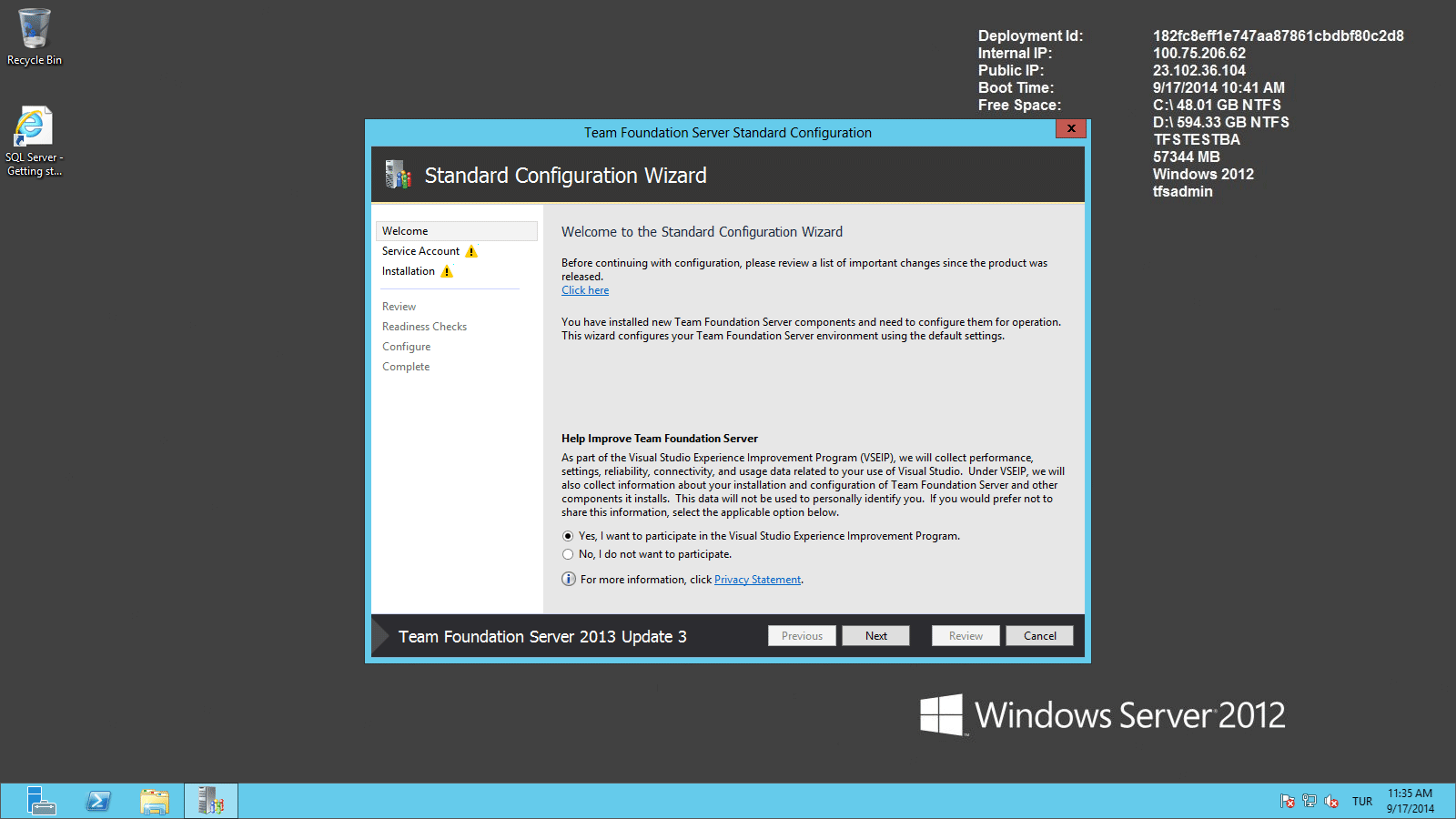 TFS Server 2013 Kurulum - 6